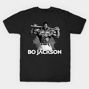 BO JACKSON | BLACK WHITE ART T-Shirt